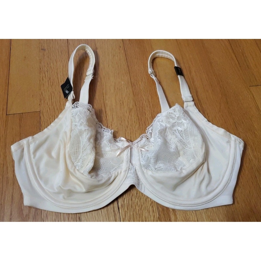 Ambrielle Women's bra Unlined Underwire Balconette Full Figure Lace Size 38D